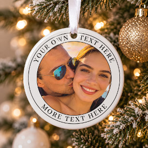 Personalisiertes Foto und Text Ornament