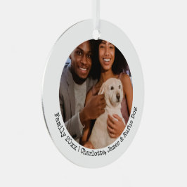 Personalisiertes Foto und  Text Ornament Aus Metall