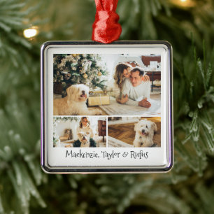 Personalisiertes Foto und  Text Ornament Aus Metall