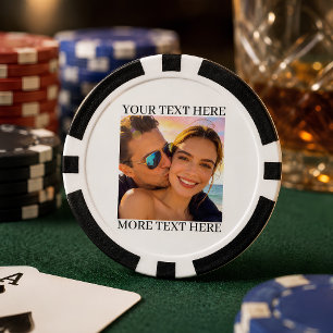 Personalisiertes Foto und Text Pokerchips