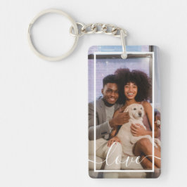 Personalisiertes Foto und Text Schlüsselanhänger