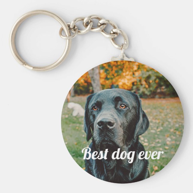 Personalisiertes Foto und  Text Schlüsselanhänger (Vorne)