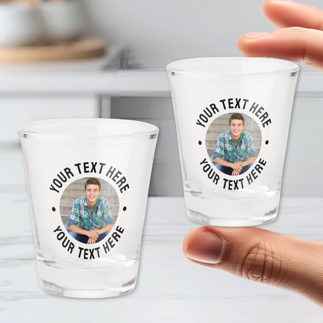Personalisiertes Foto und Text Schnapsglas (Personalized Photo And Text Shot Glass )