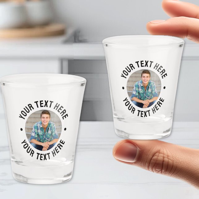 Personalisiertes Foto und Text Schnapsglas (Personalized Photo And Text Shot Glass )