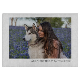 Personalisiertes Foto und Text Schneidebrett