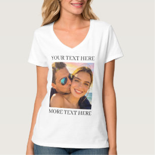 Personalisiertes Foto und Text T-Shirt
