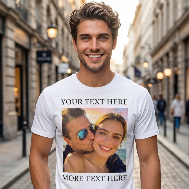 Personalisiertes Foto und Text T-Shirt (Von Creator hochgeladen)