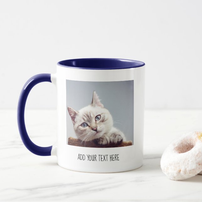 Personalisiertes Foto und Text Tasse (Mit Donut)