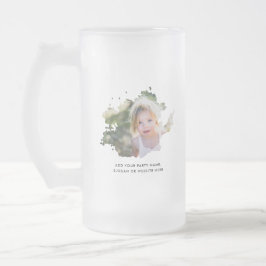 Personalisiertes Foto und Text Tinte Spot 16oz ode Mattglas Bierglas