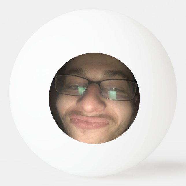 Personalisiertes Foto und Text Tischtennisball (Vorderseite)