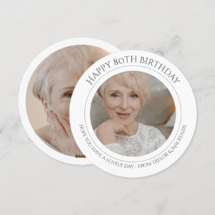Personalisiertes Foto und Text zum Geburtstag Feiertagskarte