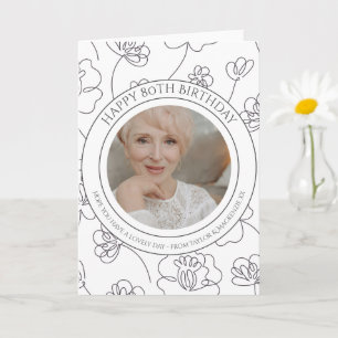 Personalisiertes Foto und Text zum Geburtstag Karte