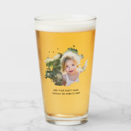 Personalisiertes Foto- und Textfarben-Spot-Bier Glas