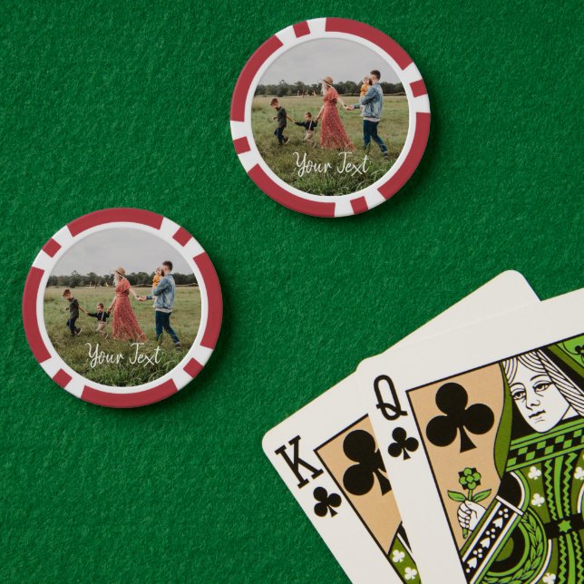 Personalisiertes Foto und Vorlage für benutzerdefi Pokerchips (Pokertisch (doppelt))
