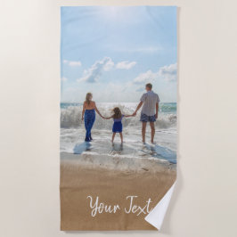 Personalisiertes Foto und Vorlage für benutzerdefi Strandtuch