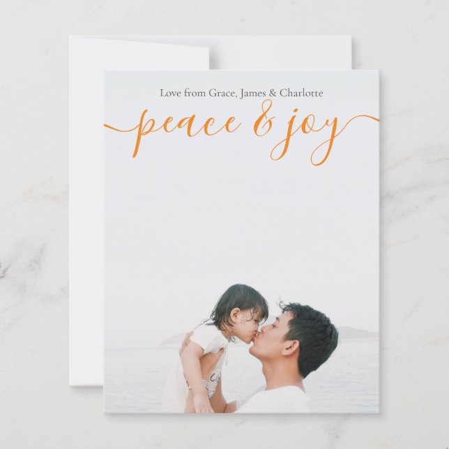 Personalisiertes Foto und Weihnachtskarte (Vorderseite)