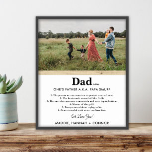 Personalisiertes Foto Vatertagsgeschenk Poster