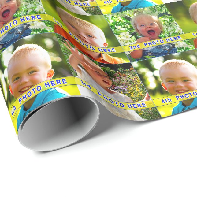 Personalisiertes Foto-Verpackungs-Papier IHRE 4 Geschenkpapier (Rolleneckpunkt)
