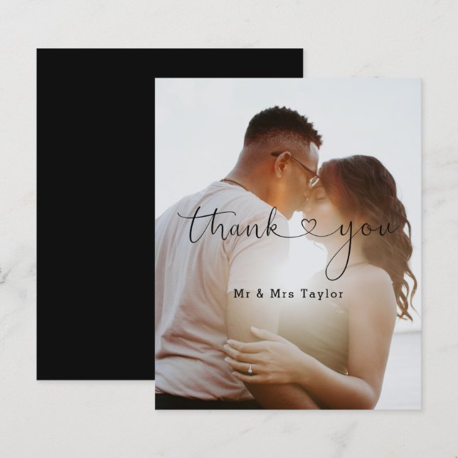 Personalisiertes Foto Vielen Dank Overlay (Vorne/Hinten)