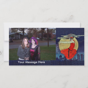 Personalisiertes Foto Vintag Hexenfrau Floating