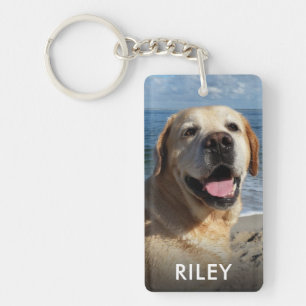 Personalisiertes Foto von Hund und Katze auf doppe Schlüsselanhänger