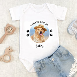 Personalisiertes Foto von Hunden geschützt Baby Strampler