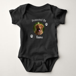 Personalisiertes Foto von Hunden geschützt Baby Strampler