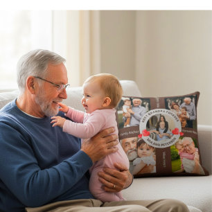 Personalisiertes Foto von Opa und Enkelin Kissen
