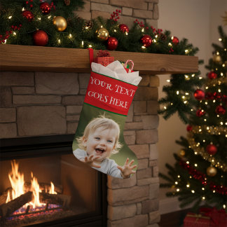 Personalisiertes Foto Weihnachten Benutzerdefinier Großer Weihnachtsstrumpf