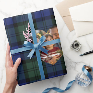 Personalisiertes Foto Weihnachten der Marine und d Geschenkpapier