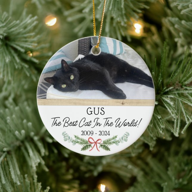 Personalisiertes  Foto Weihnachten Keramik Ornament (Baum)