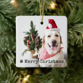 Personalisiertes Foto Weihnachten Keramikornament