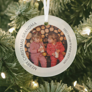 Personalisiertes Foto Weihnachten Ornament Aus Glas