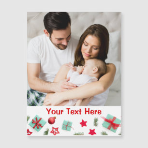 Personalisiertes Foto Weihnachts-Magnet Magnetkarte