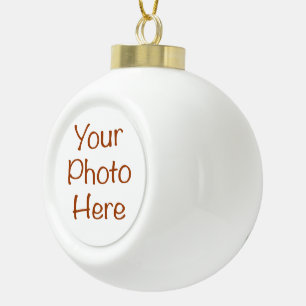 Personalisiertes Foto Weihnachtsball-Ornament Keramik Kugel-Ornament