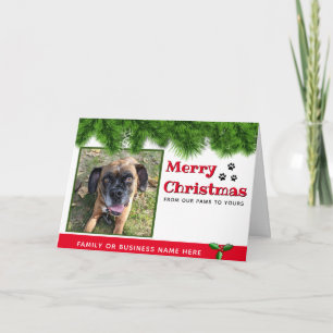 Personalisiertes Foto Weihnachtskarte von den Hund Karte