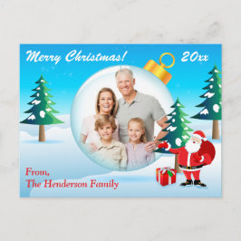 Personalisiertes FOTO Weihnachtsschmuck Postkarte