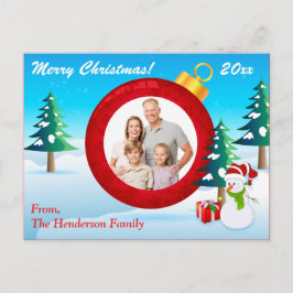 Personalisiertes FOTO Weihnachtsschmuck Postkarte
