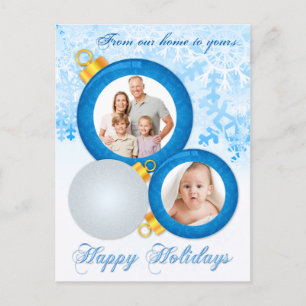Personalisiertes FOTO Weihnachtsschmuck Postkarte