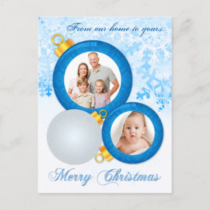 Personalisiertes FOTO Weihnachtsschmuck Postkarte