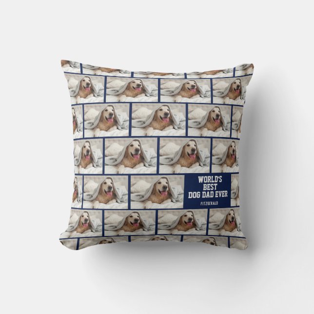 Personalisiertes Foto Wellds Bester Vater Kissen (Vorderseite)