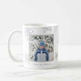 Personalisiertes Foto Weltbestes Oma Snowflake Kaffeetasse