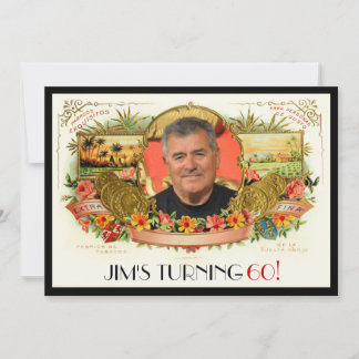 Personalisiertes Foto Zigarren-Box-Etikett Party e Einladung