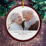 Personalisiertes Foto zu Weihnachten Keramik Ornament<br><div class="desc">Personalisieren Sie dieses Ornament mit dem Lieblings-Foto Ihrer Pension,  um ein Sake-Ornament zu schaffen,  um an Ihrem Baum hängen.</div>