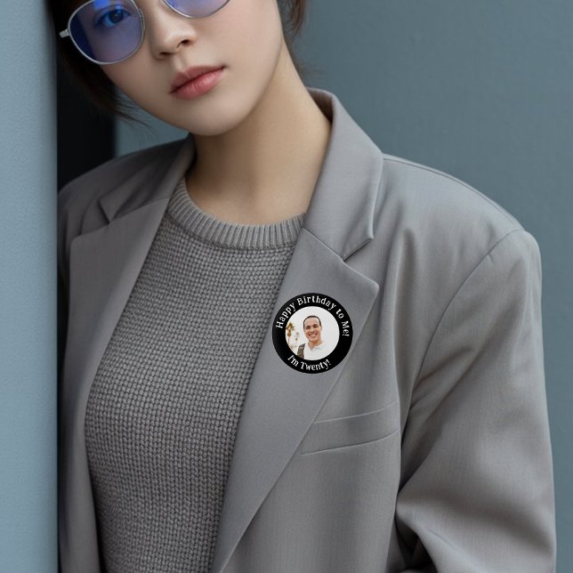 Personalisiertes Foto zum Geburtstag, Ihr Abzeiche Button (Von Creator hochgeladen)