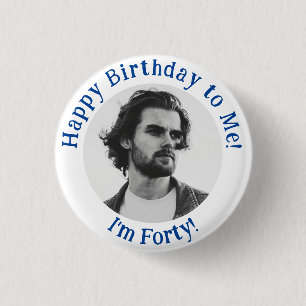 Personalisiertes Foto zum Geburtstag, Ihr Abzeiche Button