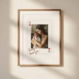 Personalisiertes Foto zur Muttertag Queen of Heart Poster