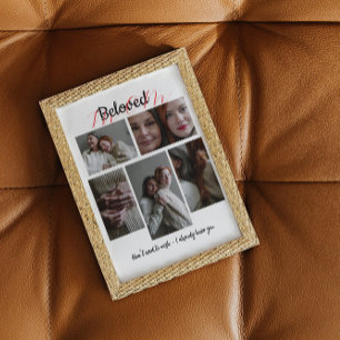 Personalisiertes Fotocollage-Geschenk für Mama Leinwanddruck