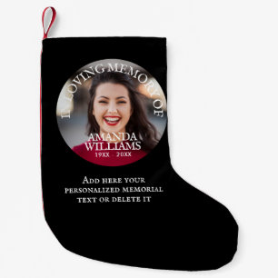 Personalisiertes Fotogedenken Kleiner Weihnachtsstrumpf