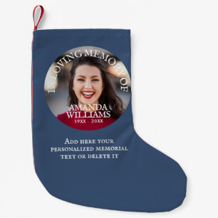 Personalisiertes Fotogedenken Kleiner Weihnachtsstrumpf